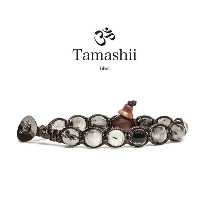 BRACCIALE TORMALINA NERA UOMO-DONNA TAMASHII 1 GIRO BRACCIALE TORMALINA NERA UOMO-DONNA TAMASHII 1 GIRO