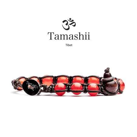 BRACCIALE AGATA FUOCO UOMO-DONNA TAMASHII 1 GIRO bhs900-55 TAMASHII