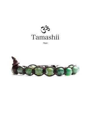 BRACCIALE AGATA VERDE UOMO-DONNA TAMASHII 8 MM BHS900-140 TAMASHII