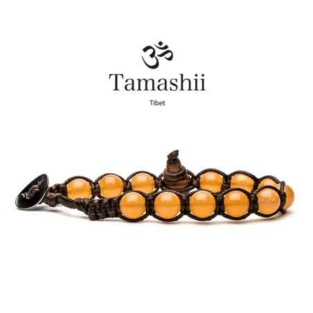 BRACCIALE GIADA ARANCIONE UOMO-DONNA TAMASHII 8 MM BHS900-207 TAMASHII