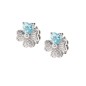 ORECCHINI QUADRICUORE ACQUAMARINA DONNA AMEN ORECCHINI QUADRICUORE ACQUAMARINA DONNA AMEN