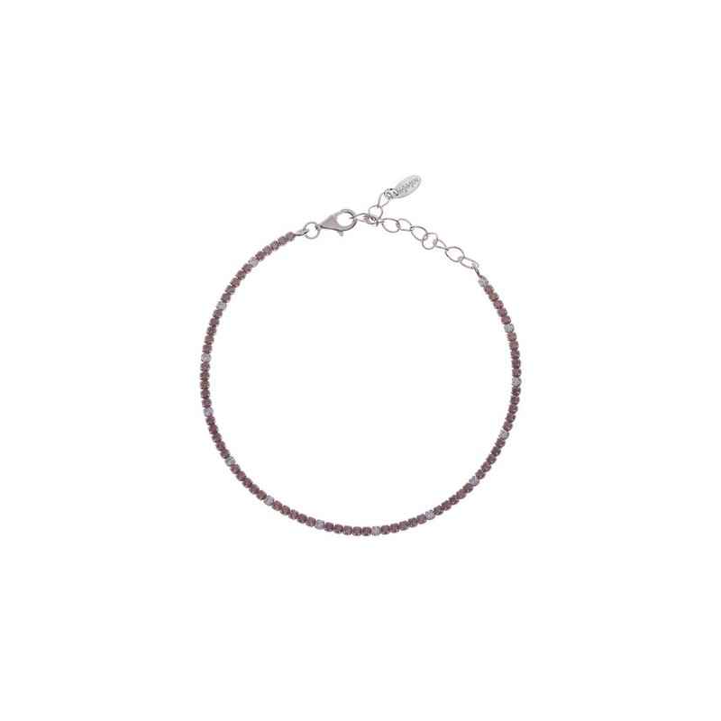 BRACCIALE TENNISMANIA ZIRCONI MARRONI E BIANCHI AMEN BRACCIALE TENNISMANIA ZIRCONI MARRONI E BIANCHI AMEN