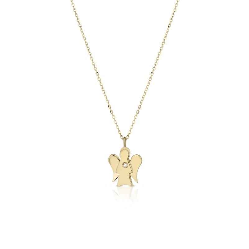 COLLANA PENDENTE ANGELO ORO E DIAMANTE ROBERTO GIANNOTTI COLLANA PENDENTE ANGELO ORO E DIAMANTE ROBERTO GIANNOTTI