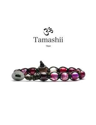 BRACCIALE AGATA CILIEGIA STRIATA TAMASHII 1 GIRO BHS900-164 TAMASHII