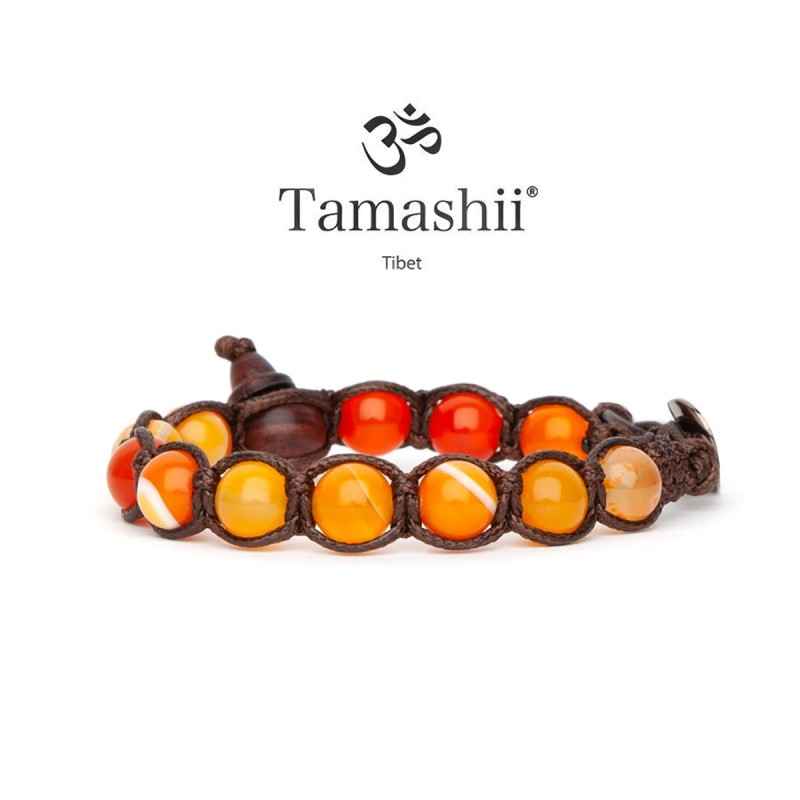 BRACCIALE NEW ORANGE LACE AGATE TAMASHII 1 GIRO BRACCIALE NEW ORANGE LACE AGATE TAMASHII 1 GIRO