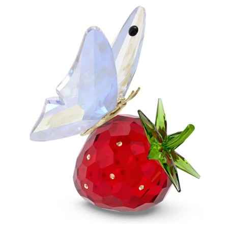 DECORAZIONE IDYLLIA FARFALLA E FRAGOLA SWAROVSKI 5666846 SWAROVSKI