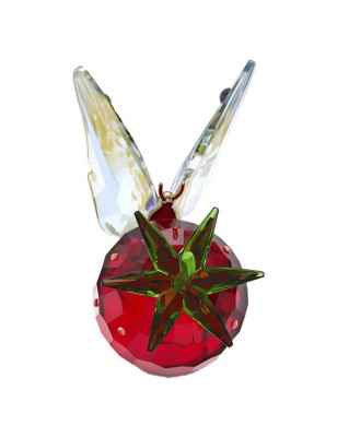 DECORAZIONE IDYLLIA FARFALLA E FRAGOLA SWAROVSKI