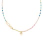 COLLANA LOVE ARGENTO DORATO E SMALTO MULTICOLOR AMEN COLLANA LOVE ARGENTO DORATO E SMALTO MULTICOLOR AMEN