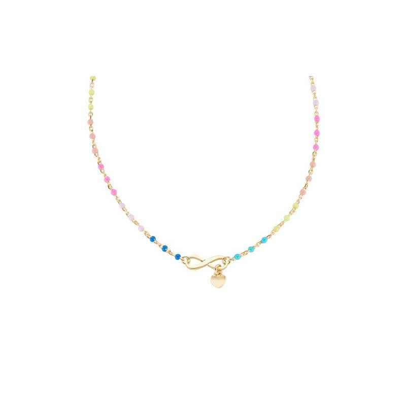 COLLANA INFINITO CUORE MULTICOLOR DONNA AMEN COLLANA INFINITO CUORE MULTICOLOR DONNA AMEN