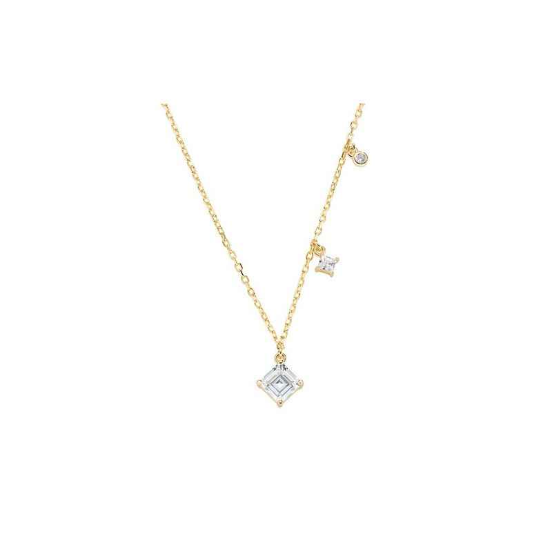 COLLANA DORATA TRIS DI ZIRCONI BIANCHI DONNA AMEN COLLANA DORATA TRIS DI ZIRCONI BIANCHI DONNA AMEN
