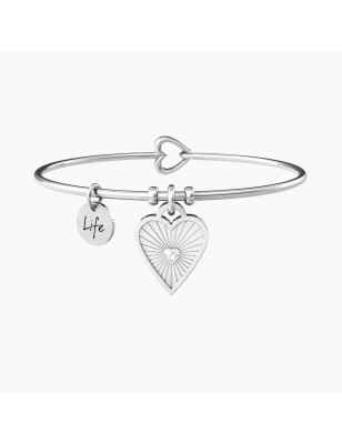 BRACCIALE RIGIDO CON CUORE E SCRITTA LOVE KIDULT 731995 KIDULT