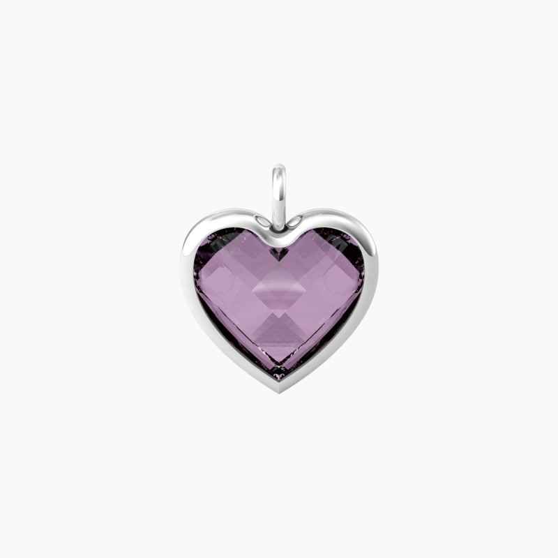 CIONDOLO GRANDE CUORE VIOLA DONNA KIDULT CIONDOLO GRANDE CUORE VIOLA DONNA KIDULT