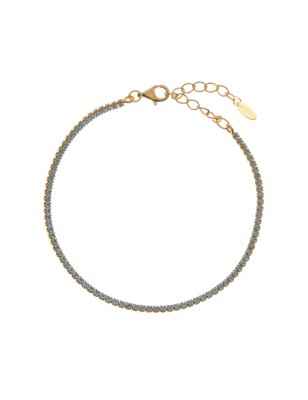 BRACCIALE TENNISMANIA CON ZIRCONI ACQUAMARINA DONNA AMEN  BT1GAC17 AMEN