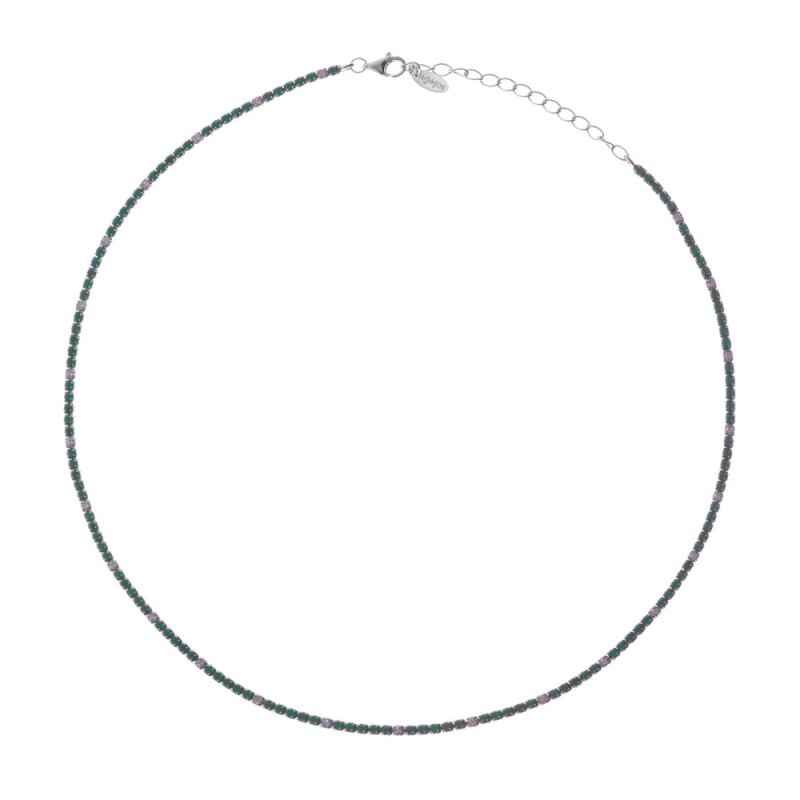 COLLANA TENNISMANIA ZIRCONI VERDI E BIANCHI DONNA AMEN COLLANA TENNISMANIA ZIRCONI VERDI E BIANCHI DONNA AMEN