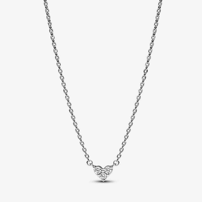COLLANA CUORE CON TRE PIETRE DONNA PANDORA COLLANA CUORE CON TRE PIETRE DONNA PANDORA