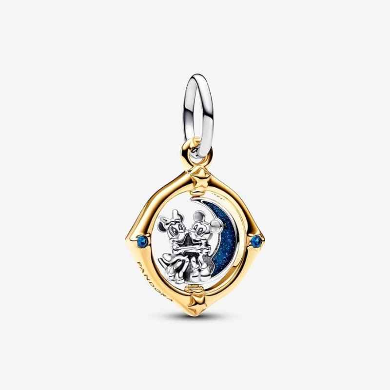 CHARM MICKEY MOUSE E MINNIE SULLA LUNA DONNA PANDORA CHARM MICKEY MOUSE E MINNIE SULLA LUNA DONNA PANDORA