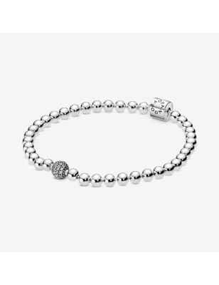 BRACCIALE SFERE E PAVE' 17CM DONNA PANDORA  598342CZ-17 PANDORA