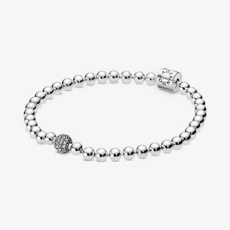 BRACCIALE SFERE E PAVE' 17CM DONNA PANDORA  598342CZ-17 PANDORA