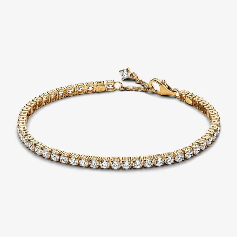 BRACCIALE TENNIS PLACCATO ORO DONNA PANDORA BRACCIALE TENNIS PLACCATO ORO DONNA PANDORA
