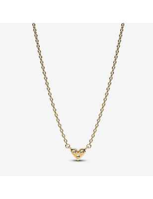 COLLANA CUORE CON TRE PIETRE PLACCATA ORO DONNA PANDORA 