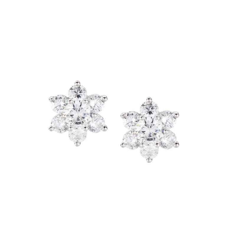 ORECCHINI MARGHERITA CON ZIRCONI BIANCHI DONNA AMEN ORECCHINI MARGHERITA CON ZIRCONI BIANCHI DONNA AMEN
