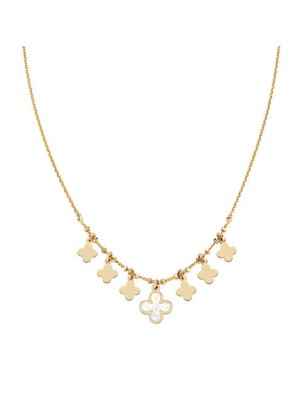 COLLANA FIORE DI MADREPERLA IN ARGENTO DORATO AMEN CLFIMPGB2 AMEN