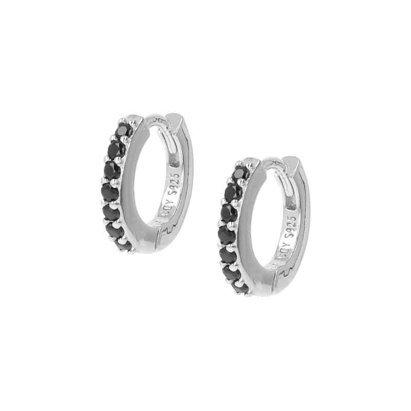 ORECCHINI CERCHIO TENNIS MANIA ZIRCONI NERI DONNA AMEN ORECCHINI CERCHIO TENNIS MANIA ZIRCONI NERI DONNA AMEN