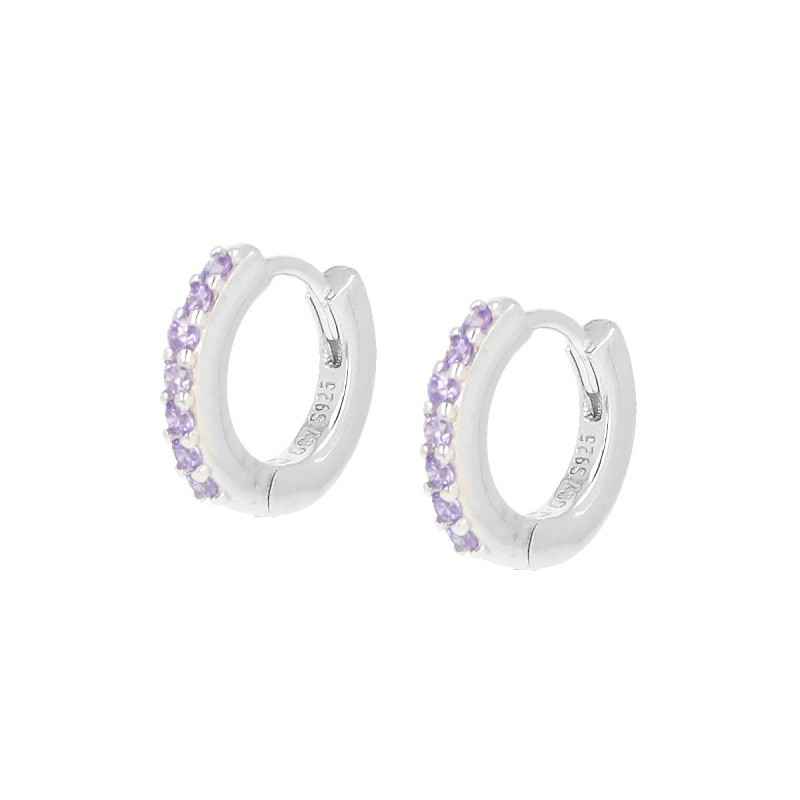 ORECCHINI CERCHIO TENNIS MANIA ZIRCONI LILLA DONNA AMEN ORECCHINI CERCHIO TENNIS MANIA ZIRCONI LILLA DONNA AMEN