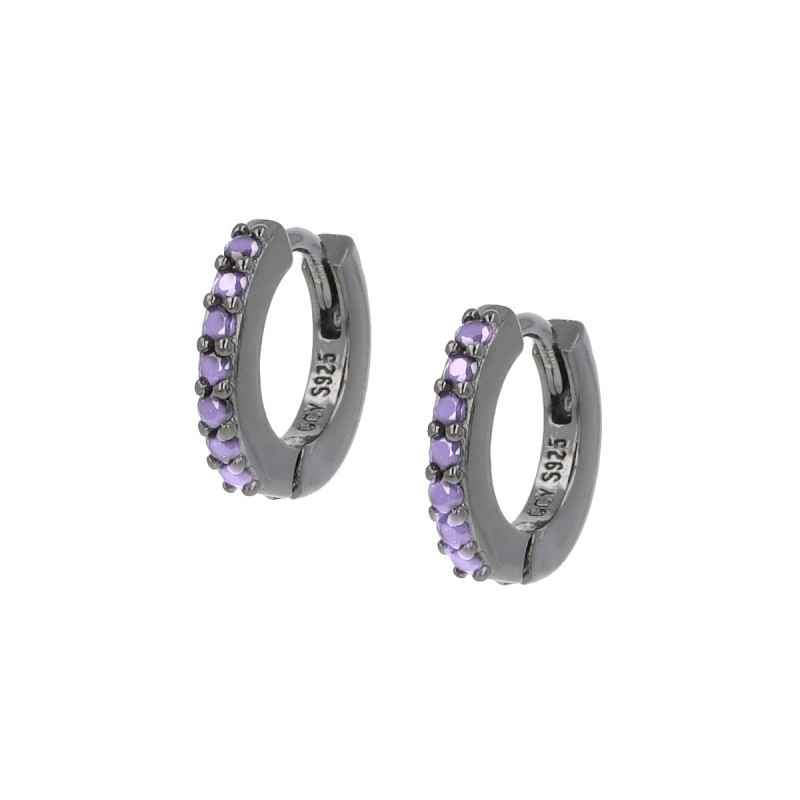 ORECCHINI CERCHIO RUTENIO TENNIS MANIA ZIRCONI LILLA DONNA AMEN ORECCHINI CERCHIO RUTENIO TENNIS MANIA ZIRCONI LILLA DONNA AMEN