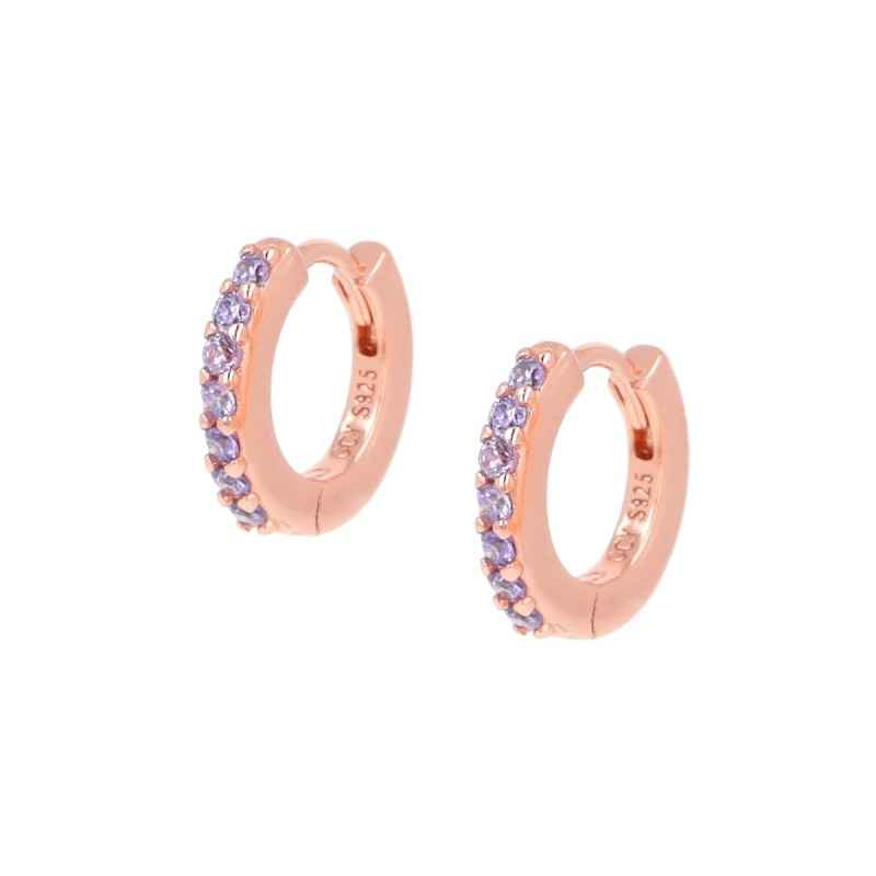 ORECCHINI CERCHIO ROSE TENNIS MANIA ZIRCONI LILLA DONNA AMEN ORECCHINI CERCHIO ROSE TENNIS MANIA ZIRCONI LILLA DONNA AMEN