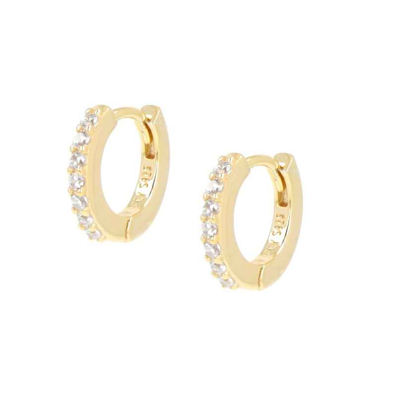 ORECCHINI CERCHIO DORATI TENNIS MANIA ZIRCONI BIANCHI DONNA AMEN ORECCHINI CERCHIO DORATI TENNIS MANIA ZIRCONI BIANCHI DONNA AMEN