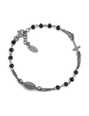 BRACCIALE ROSARIO ARGENTO BRUNITO DONNA AMEN  BRONN3 AMEN