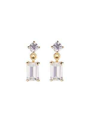 ORECCHINI PRINCESS DORATI ZIRCONE BIANCO AMEN EREGB AMEN
