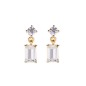 ORECCHINI PRINCESS DORATI ZIRCONE BIANCO AMEN ORECCHINI PRINCESS DORATI ZIRCONE BIANCO AMEN