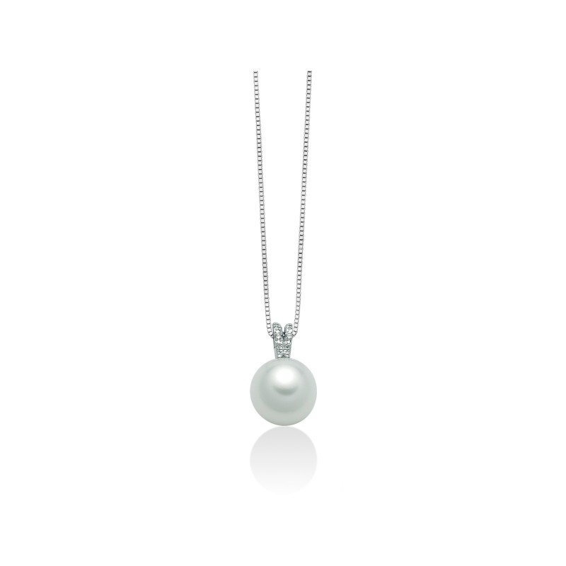 COLLANA ORO BIANCO DIAMANTI DONNA MILUNA LE PERLE COLLANA ORO BIANCO DIAMANTI DONNA MILUNA LE PERLE